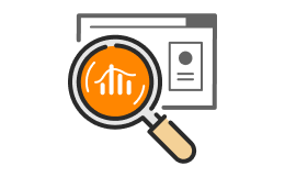 An illustration of a magnifying glass examining a home energy report.
